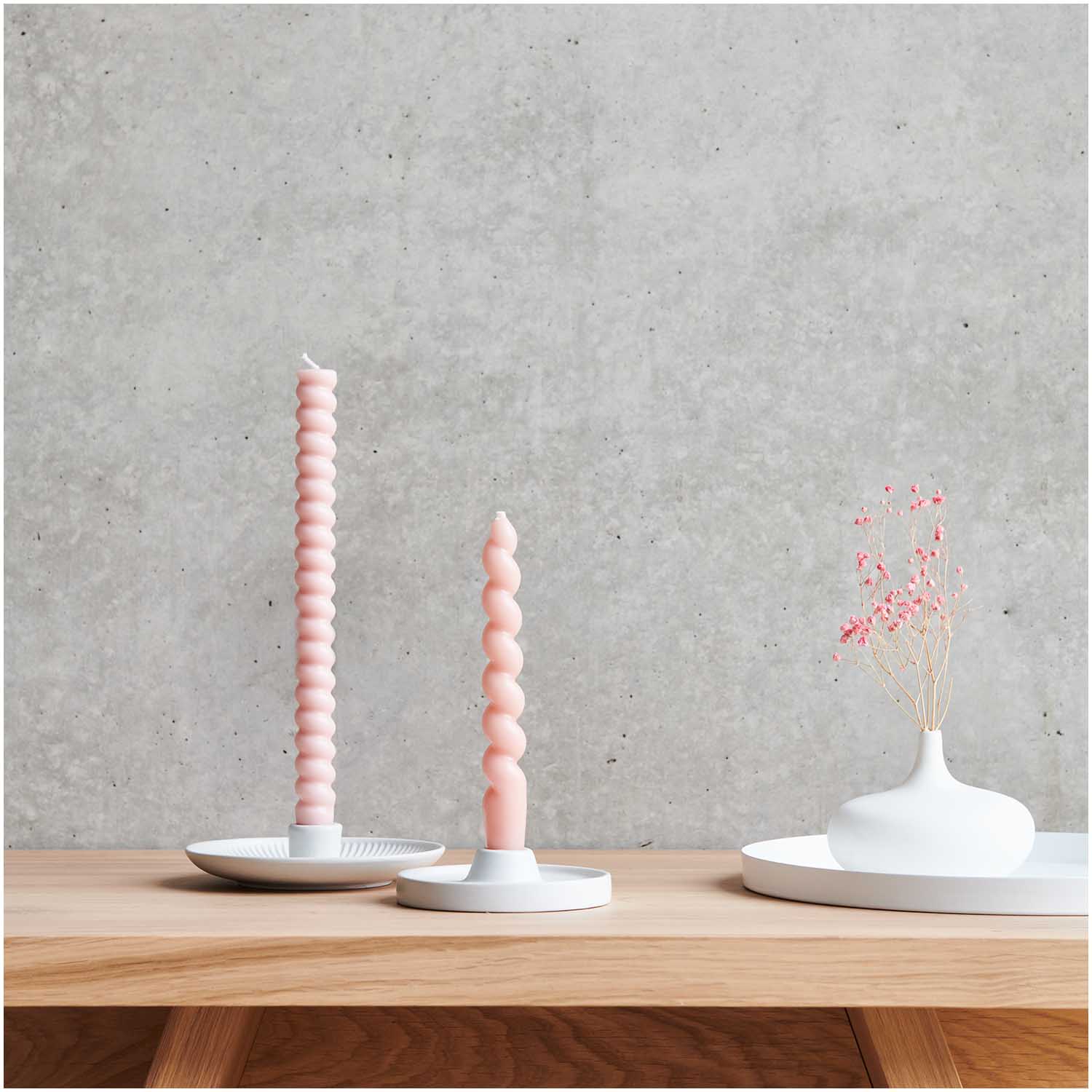 Ohhh! Lovely! Porzellankerzenhalter 15,5x15,5x3,5cm weiß