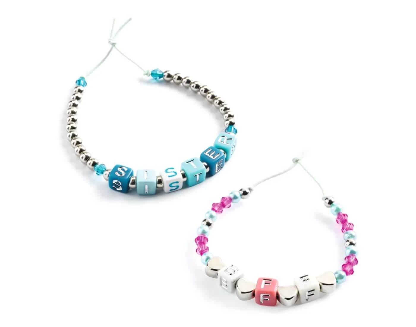 Schmuck basteln: Buchstaben Silber