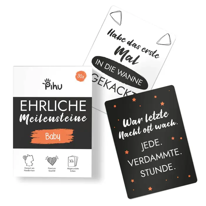 Ehrliche Meilensteine - BABY - Meilensteinkarten für die Zeit mit Baby