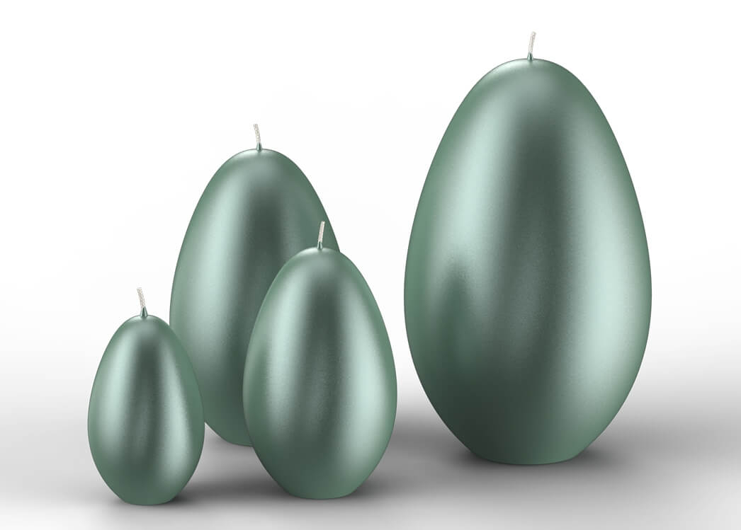 Gelackte Eikerze M Linde Metallic