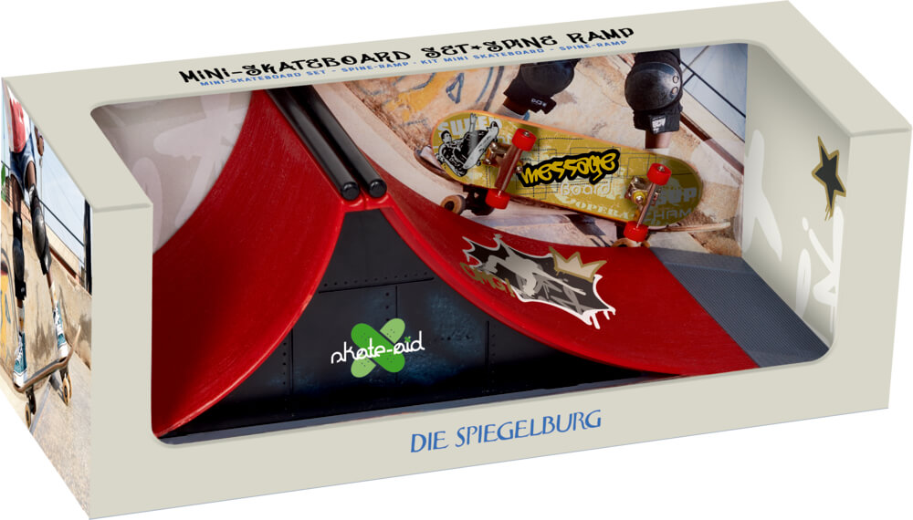 Mini-Skateboard-Set Spine-Ramp - skate-aid
