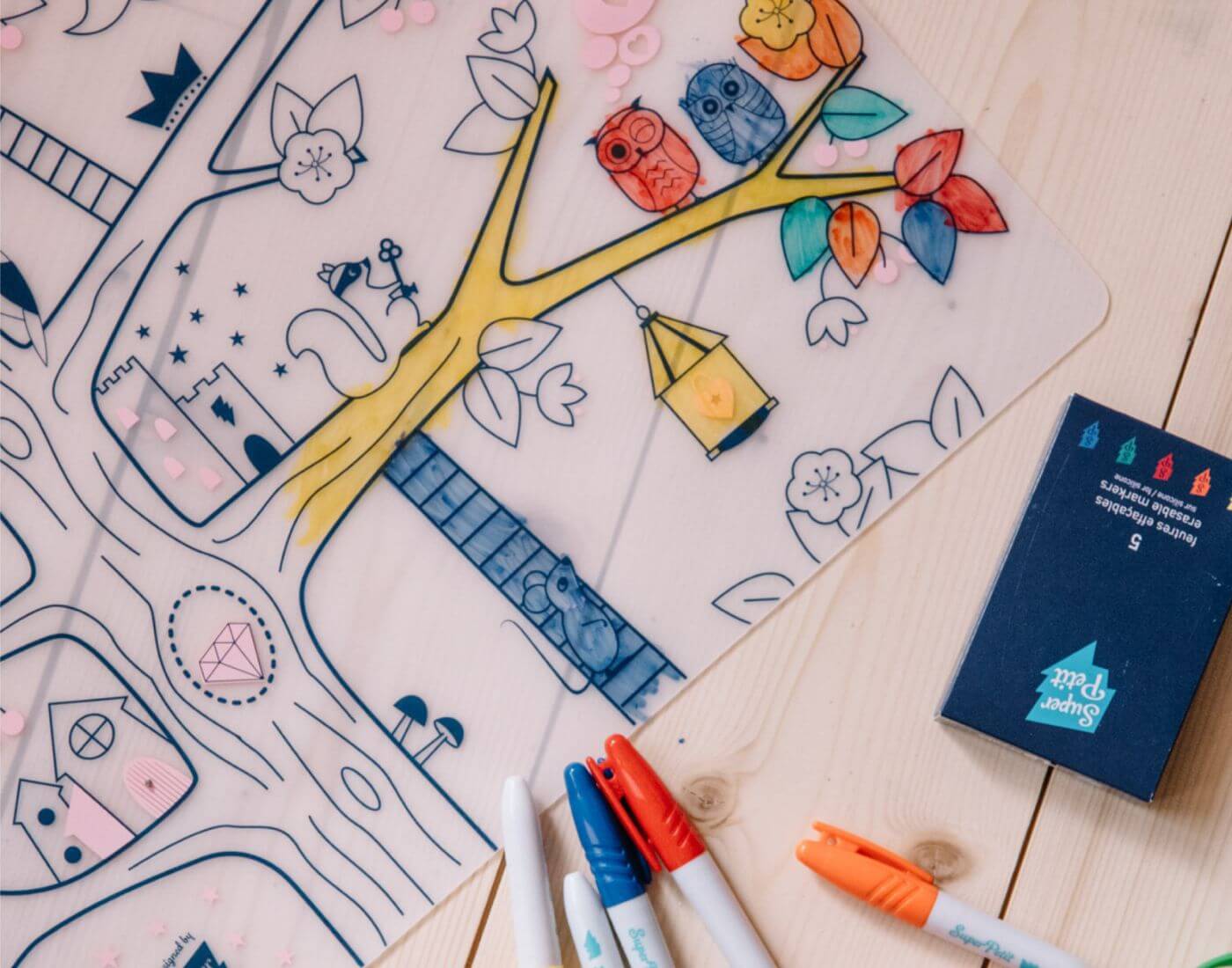 Artist Magic Tree - Tischset zum Ausmalen