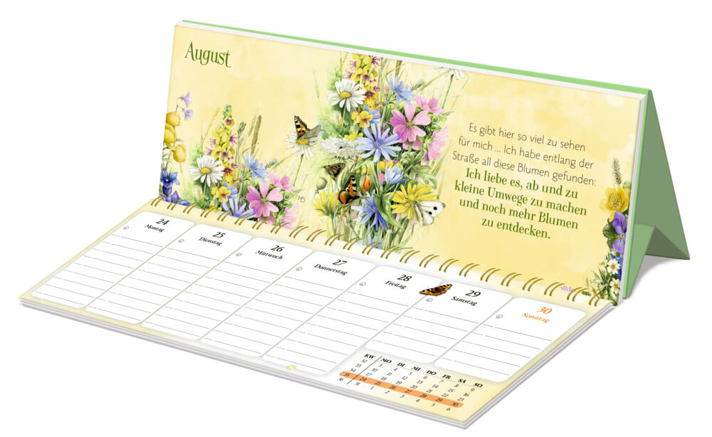 Tisch-Wochenkalender 2026 (peach) - M.Bastin