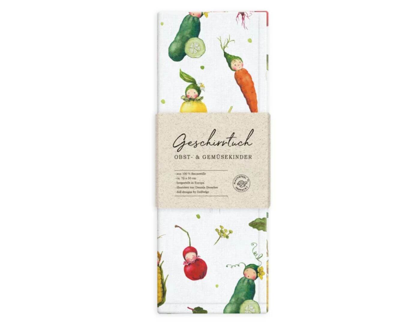 Geschirrtuch Obst- und Gemüsekinder