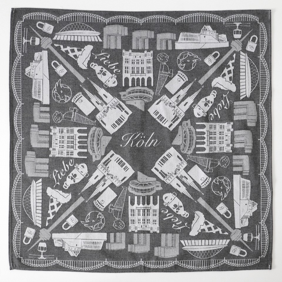 Citytowel / Geschirrhandtuch Kölsche Liebe - anthrazit
