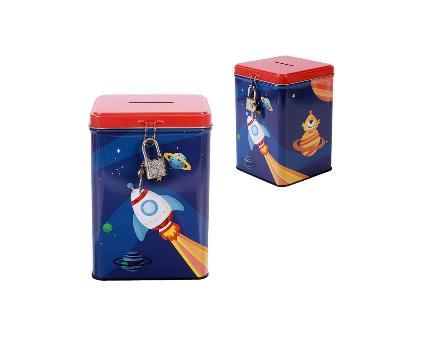 Spardose mit Schloss – SPACE ADVENTURE