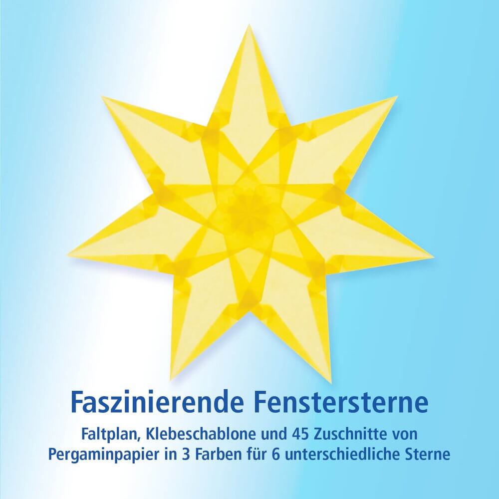 Fenstersterne - Faszinierende Fenstersterne - Tiefblau, Hellgelb, Magenta