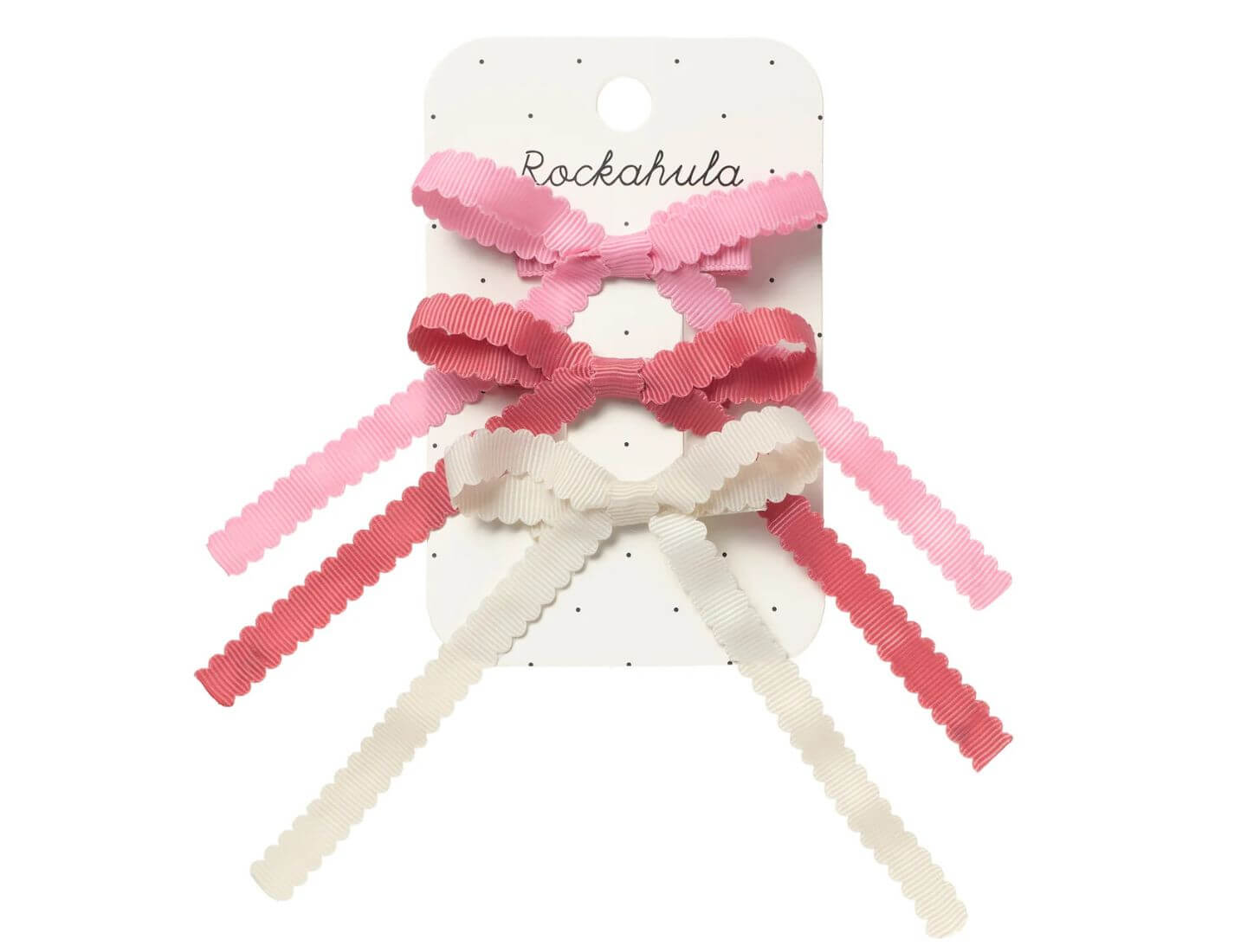 3er-Packung Schleifenclips mit Wellenrand