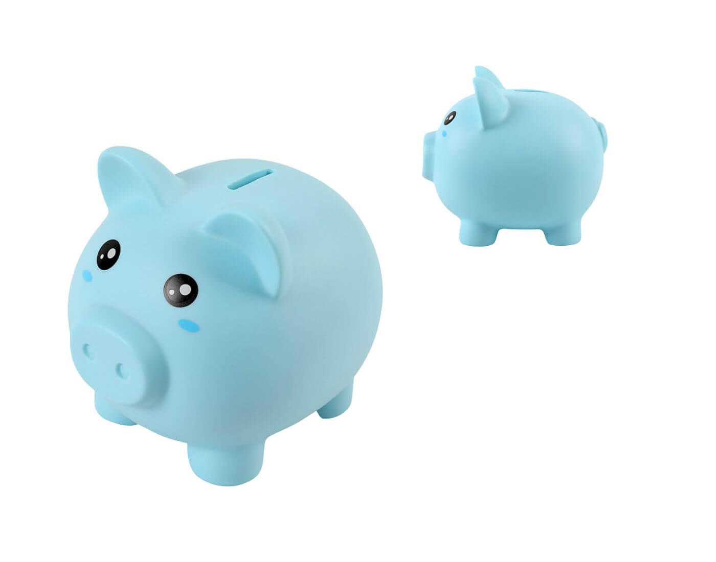 Spardose Schwein hellblau