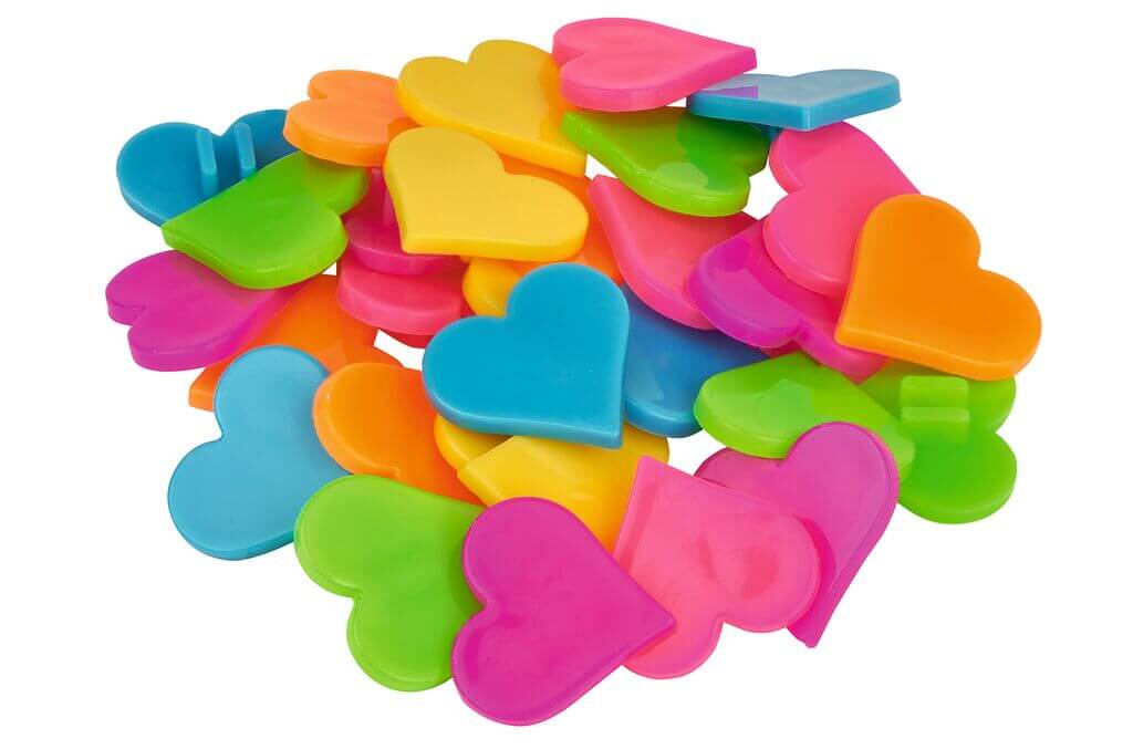 Speichenclips Herzen oder Sterne (einzeln)