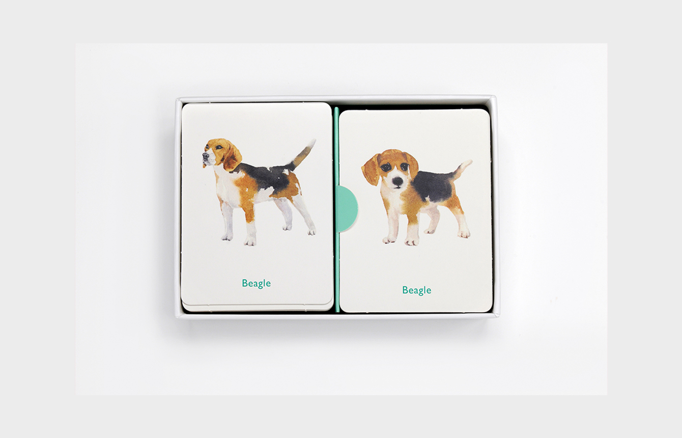 Hunde und ihre Welpen Ein Memo-Spiel