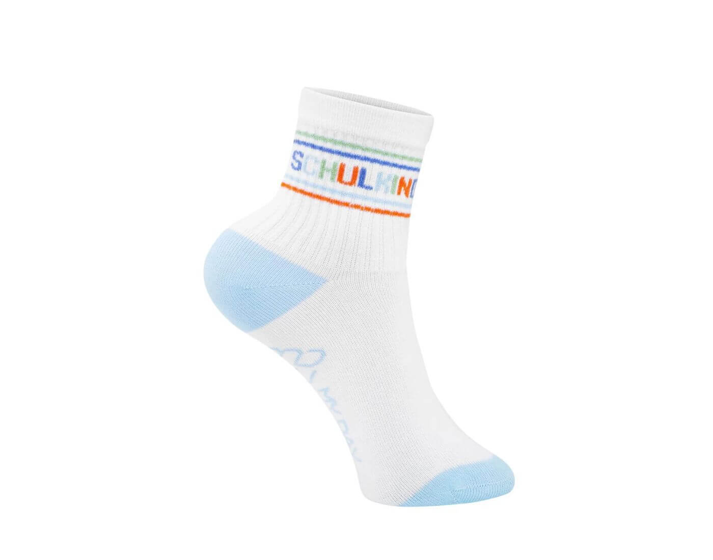 Socken SCHULKIND blau - Größe 27-32 (5-7 Jahre) 