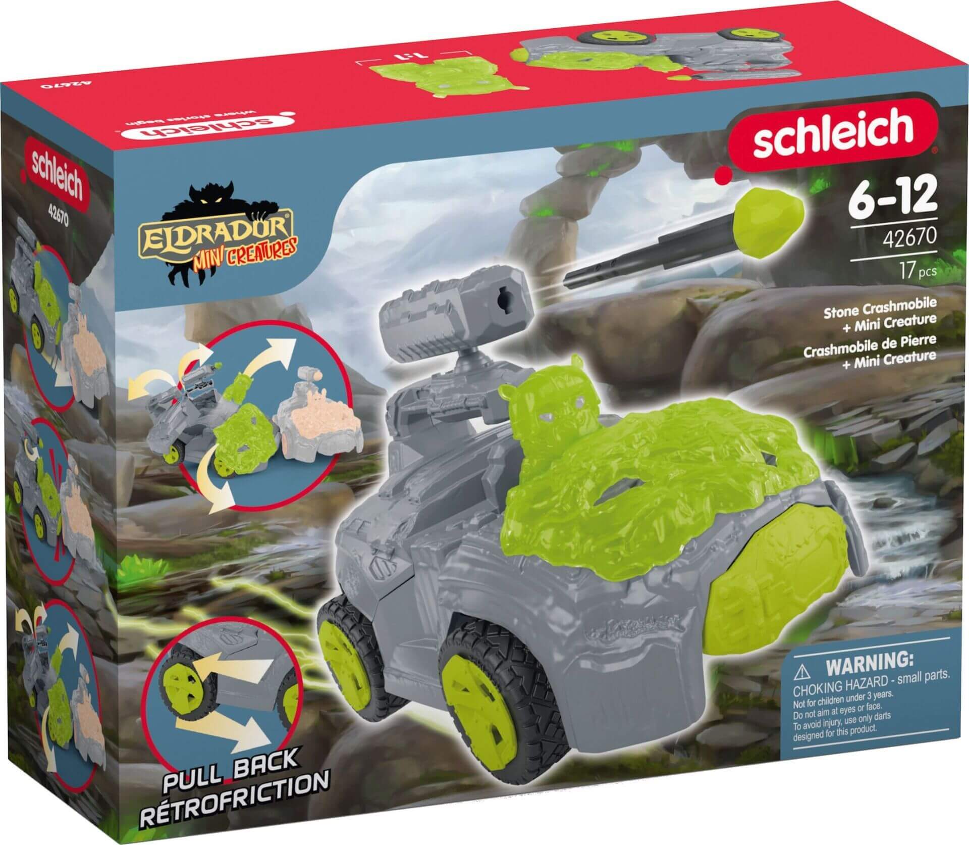 schleich® ELDRADOR CREATURES 42670 Stein-Crashmobil mit Mini Creature