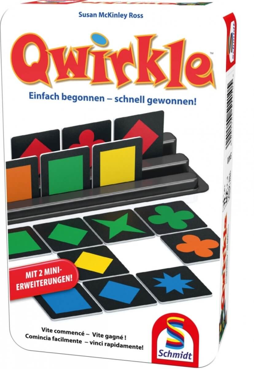 Qwirkle Bring-mich-Mit-Spiel in der Metalldose
