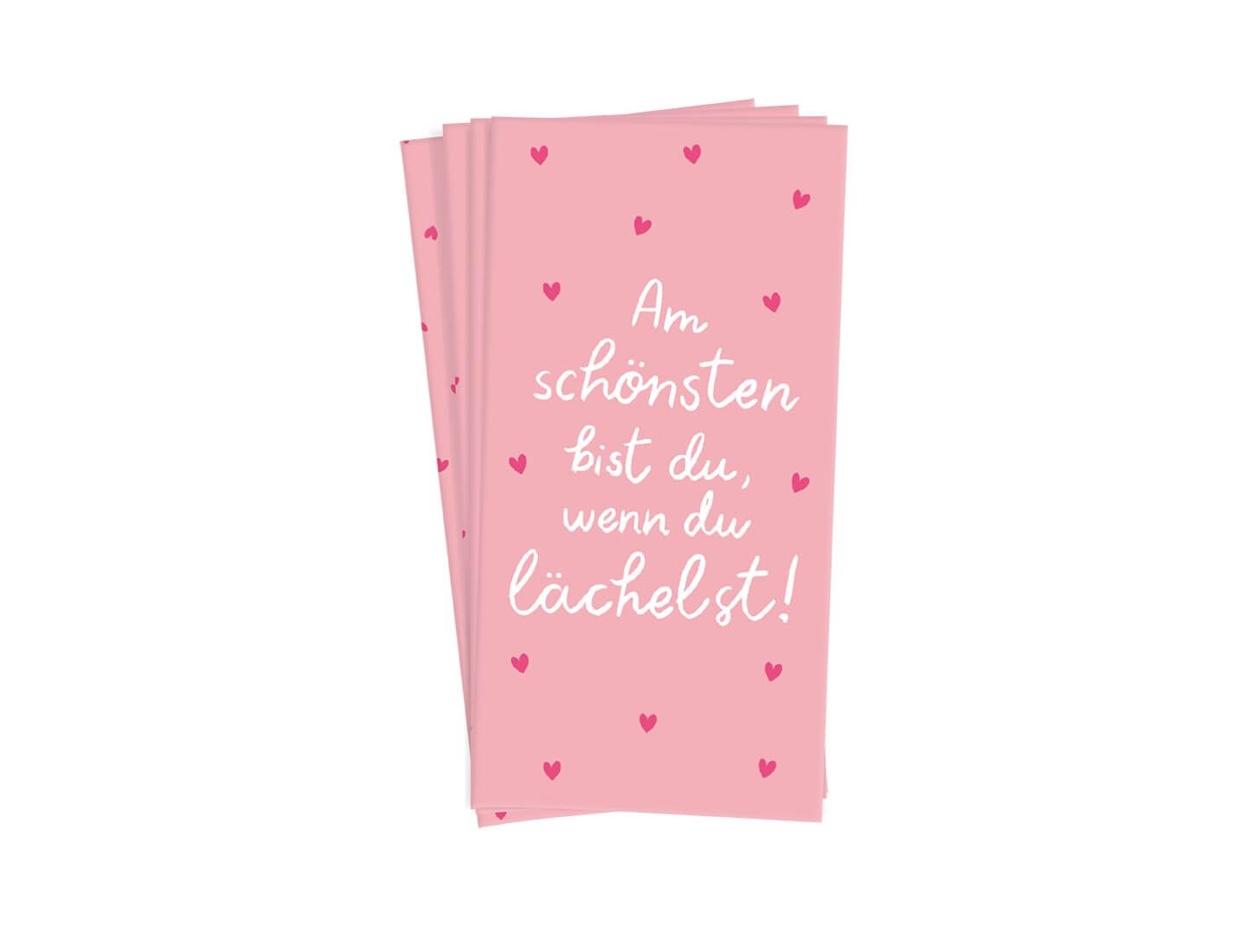 Papiertaschentücher Am schönsten bist du, wenn du lächelst