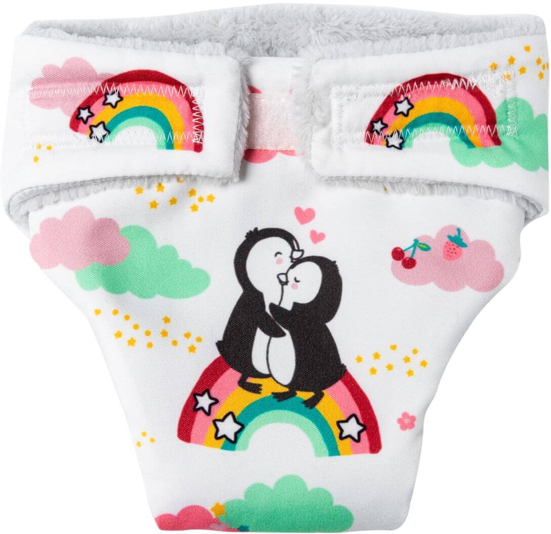 Puppe Stoffwindeln - Pinguin Pünktchen, 2 Stück (Gr. 35-45 cm)