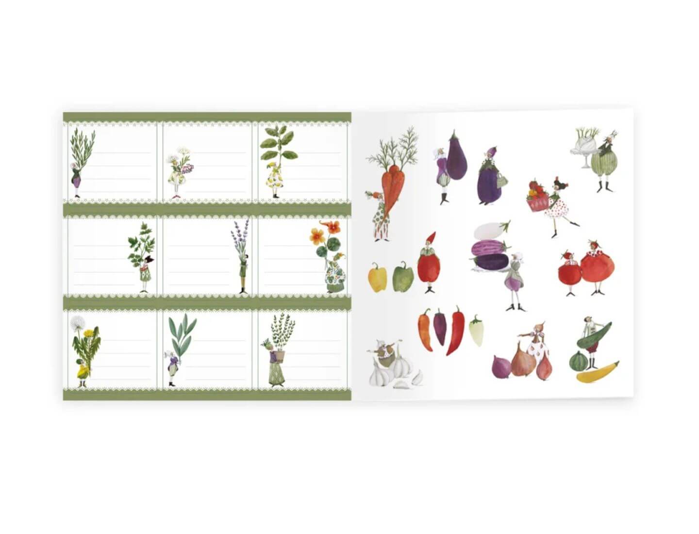 Aufkleberbuch Kräutergarten