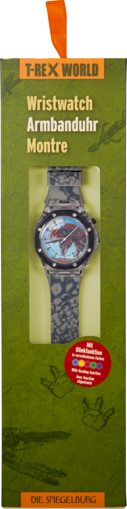 Armbanduhr - T-Rex World (mit bunter Blinkfunktion)
