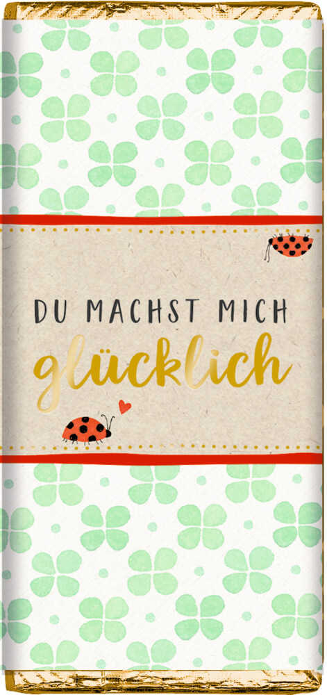 Glücks-Schokolade (30 g) - Viel Glück, einzeln (versch. Motive)