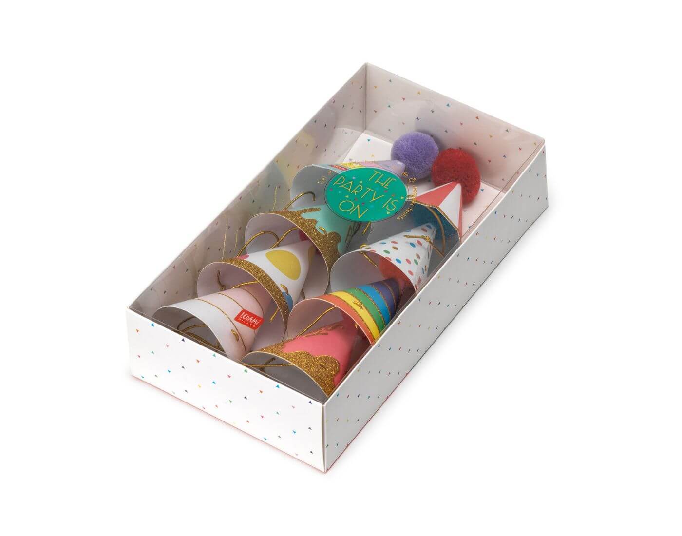 legami-set-partyhut-2 Set mit 8 Partyhütchen - The Party Is On