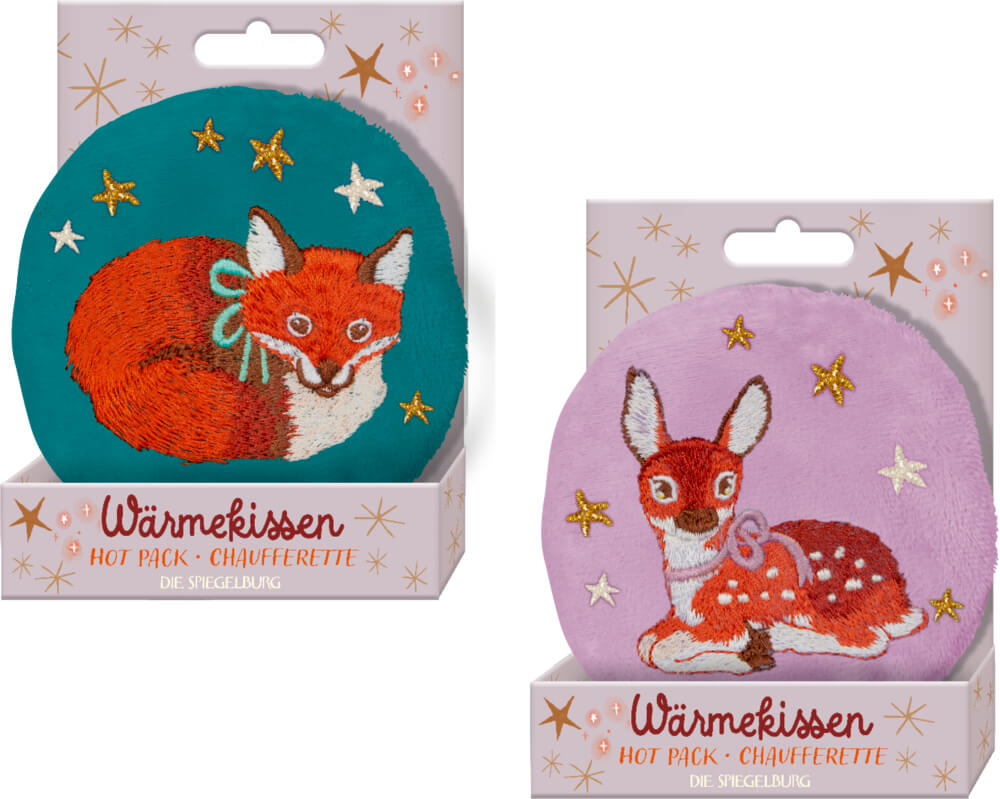 Wärmekissen - Wintertiere im Weihnachtswald (einzeln)