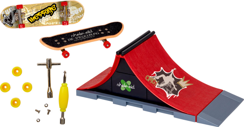 4029753226037_1 Mini-Skateboard-Set Spine-Ramp - skate-aid
