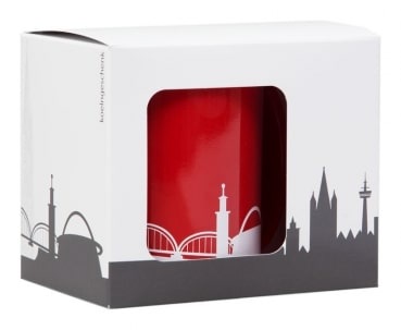 Verpackung-Tasse-rot KG Tasse Skyline rot
