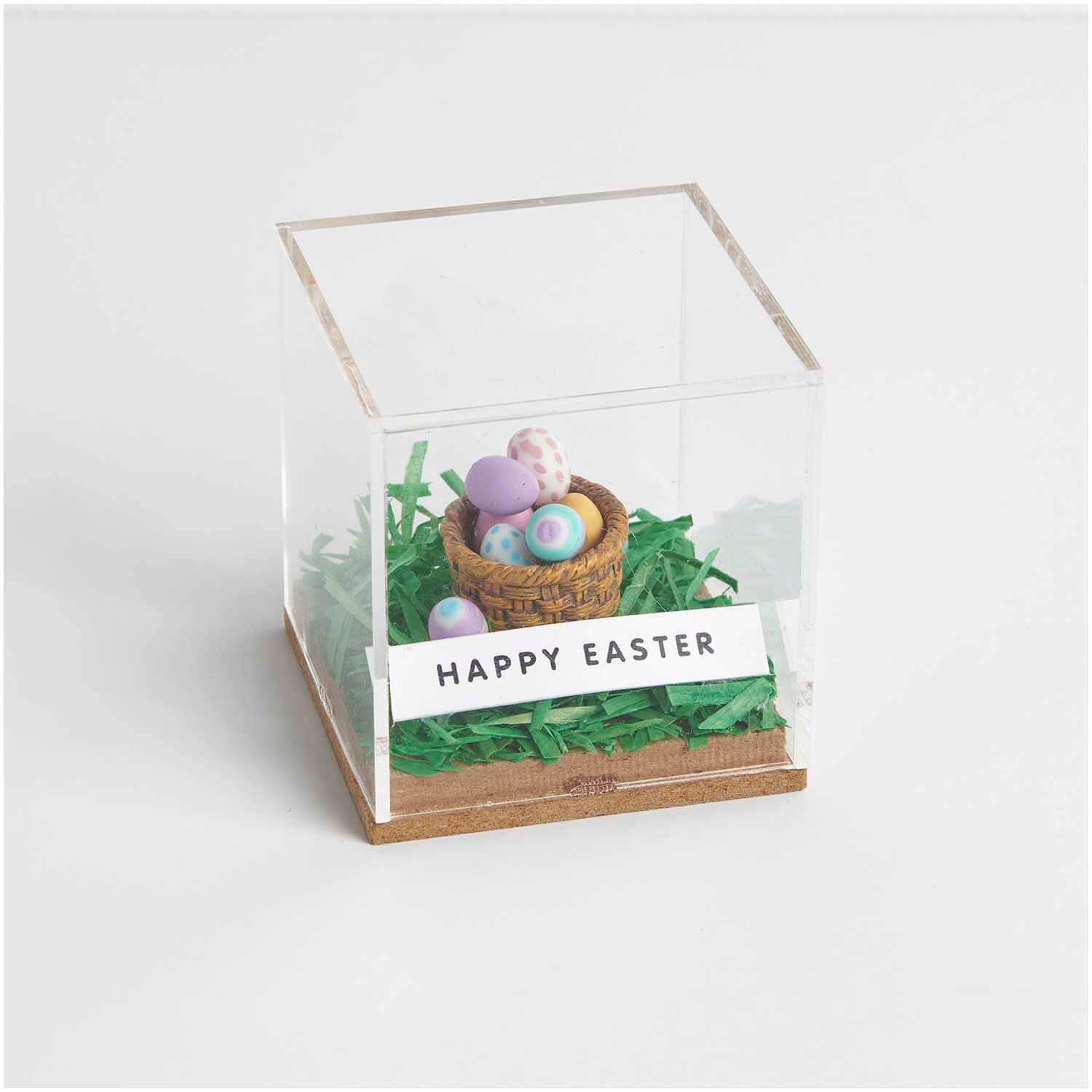 Miniatur Eierkorb mit 8 Eiern