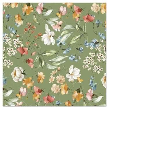 Cocktailservietten Blüten pistazie