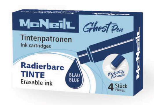 Ersatzpatronen für radierbare Füller - blaue Tinte