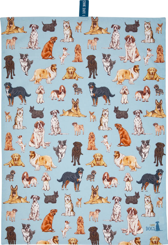 Geschirrtuch - I love dogs (cats & dogs)