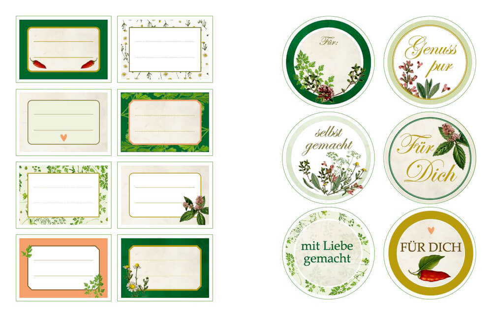 Deko-Sticker - Wildkräuter (AUGUSTINA)