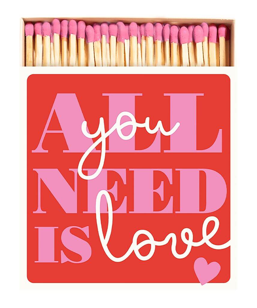 Streichholzschachtel: Love All you need is love oder Love Feu d'amour (einzeln) Streichholzschachtel: Love All you need is love oder Love Feu d'amour (einzeln)