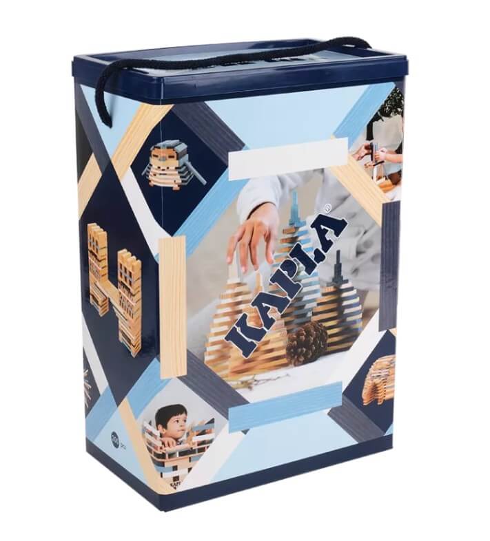 KAPLA - 200er Box - Winter Edition - Hellblau, Dunkelblau, Weiß, Natur