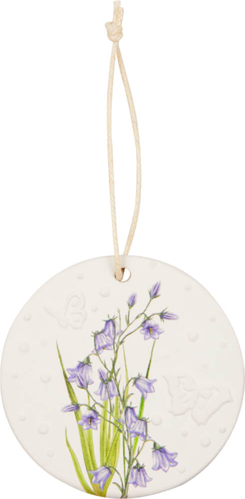 4029753210463_2 Porzellan-Anhänger mit Blumenmotiv - Ostergrüße (einzeln)