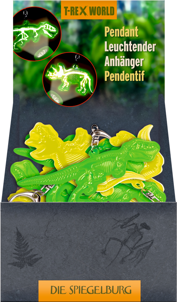 Leuchtender Anhänger T-Rex World (einzeln)