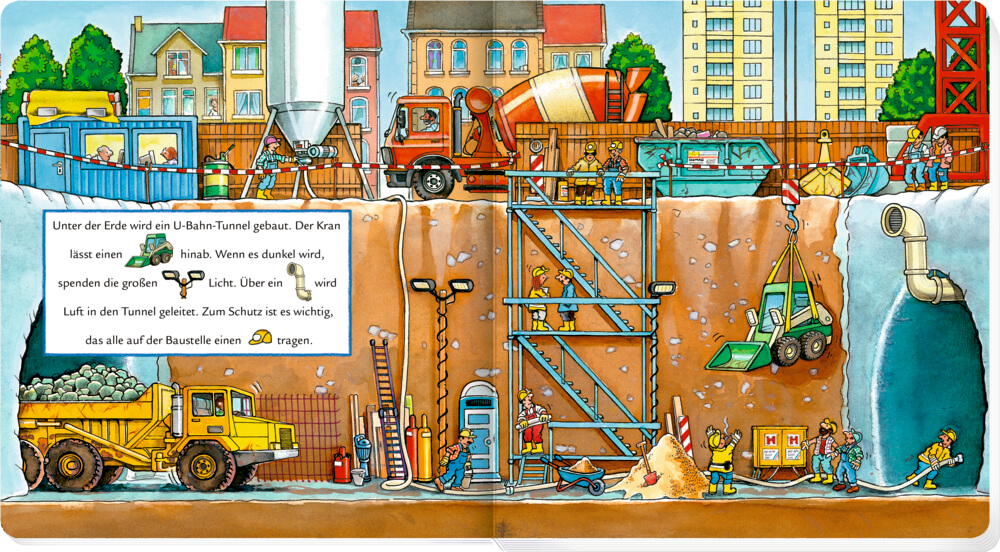 Bilder suchen-Wörter finden: Meine 1.Wimmelbilder - Auf der Baustelle
