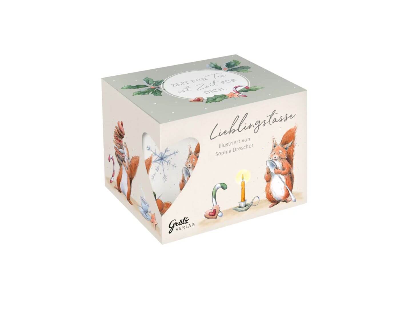 Porzellantasse Weihnachten mit Eichhörnchen