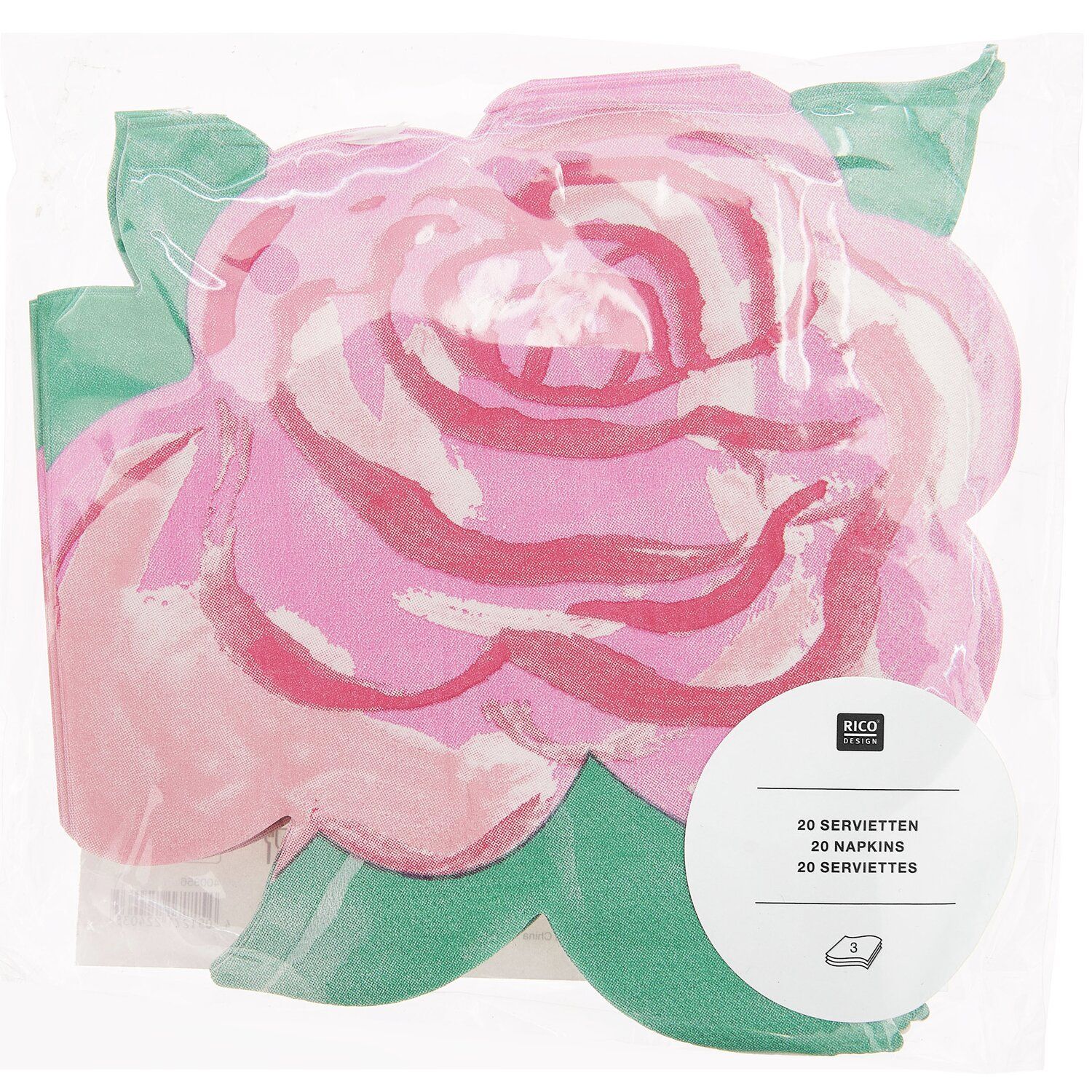 870030-400856_2_VV_Q_1920x1920 Servietten Rose 31x31cm 20 Stück