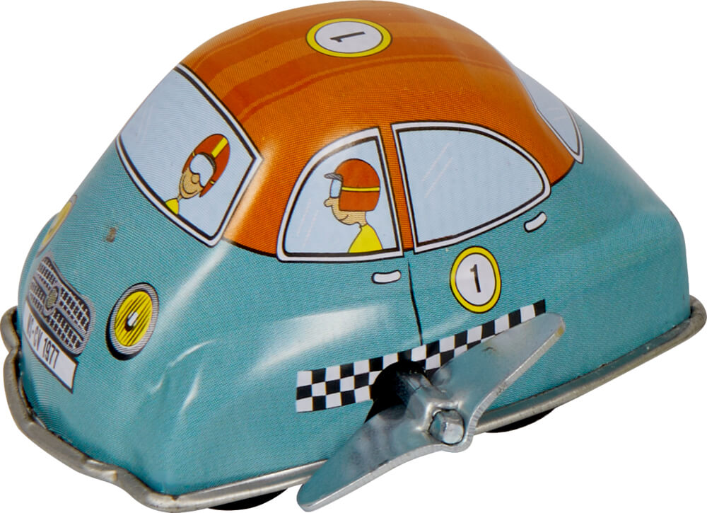 Blech-Spielauto zum Aufziehen - Bunte Geschenke (einzeln)