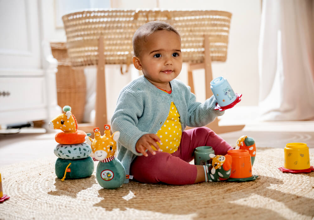 Steh-auf-Giraffe mit Glockenspiel - BabyGlück