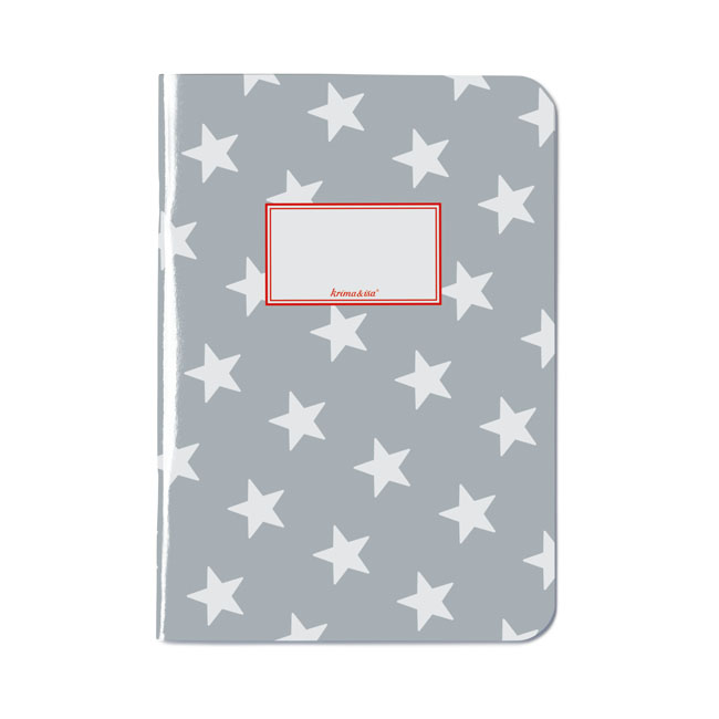 krimaundisa_notizheft_sterne_grau_a5_12808-g1 Notizheft Sterne Grau A5