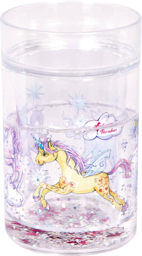 4029753173799_1 Glitzerbecher mit Schwimmelementen - Einhorn-Paradies