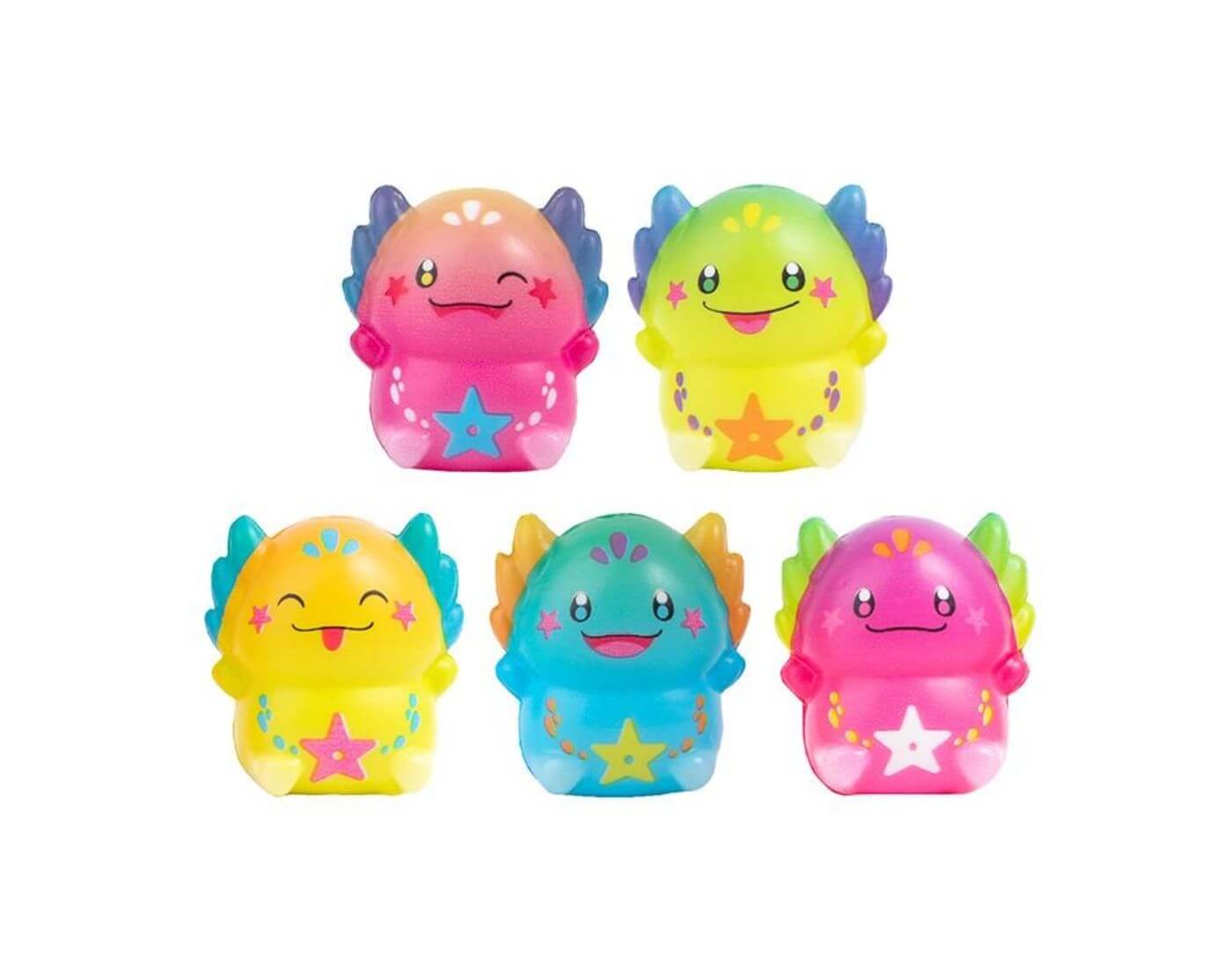 Antistress Soft-Axolotl, 5-fach sortiert (einzeln)