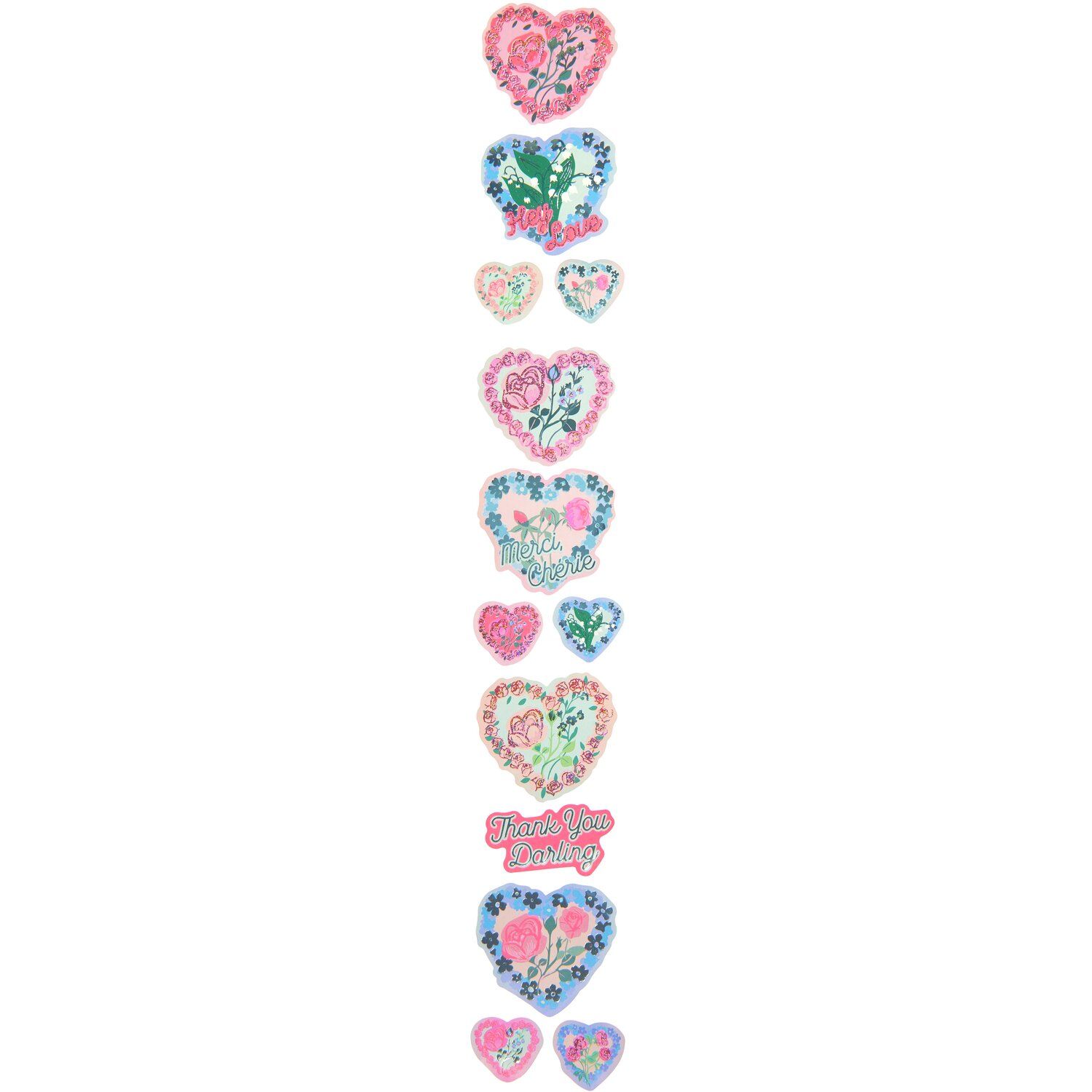 Paper Poetry Sticker Herzen 100 Stück