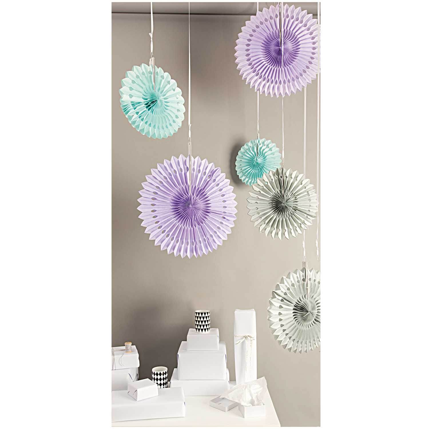 YEY! Let's Party Wabenpapier Blumen pastell 3 Stück