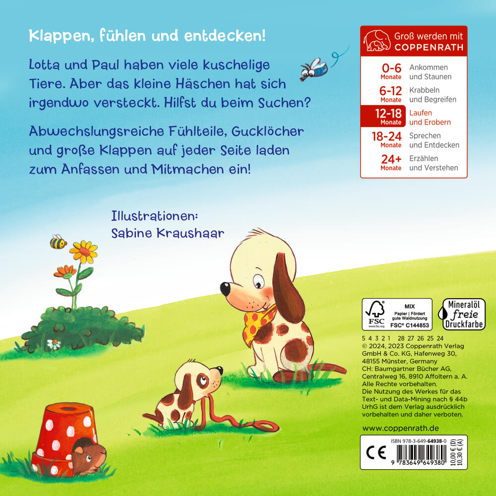 Mein 1. Guckloch-Fühlbuch: Kl. Hase, wo bist du? (Fühlen&begreifen)