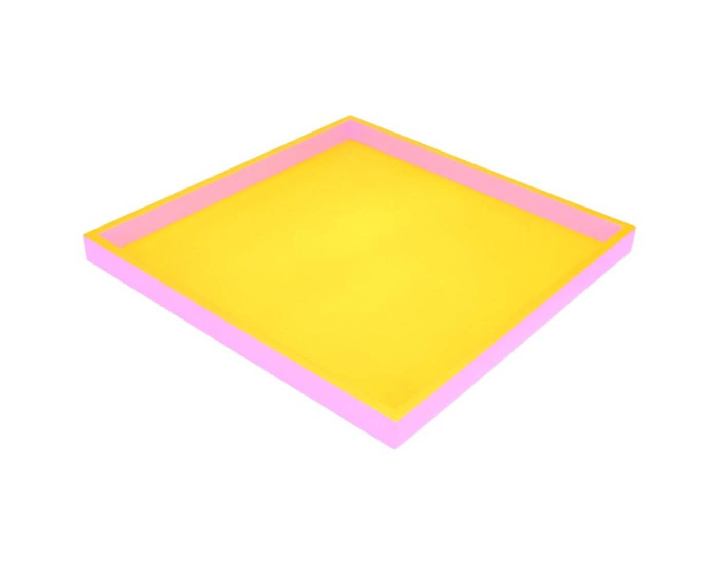 giftcompany-tablett-gelb-1 Neo, Tablett, quadratisch, 2 farbig, gelb/rosa