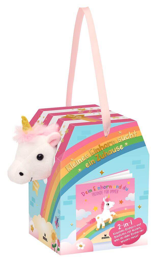 Kleines Einhorn sucht ein Zuhause - Buch und Kuscheltier im Set