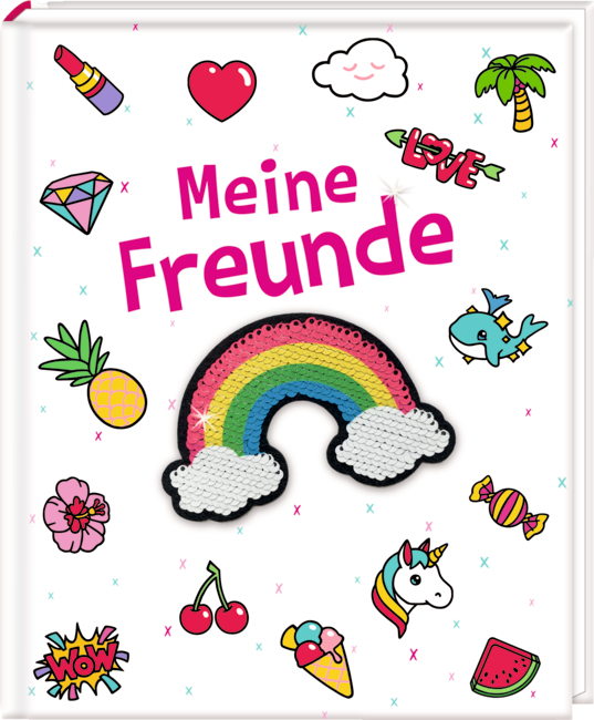 Freundebuch: Funny Patches - Meine Freunde mit Wendepailletten-Patch